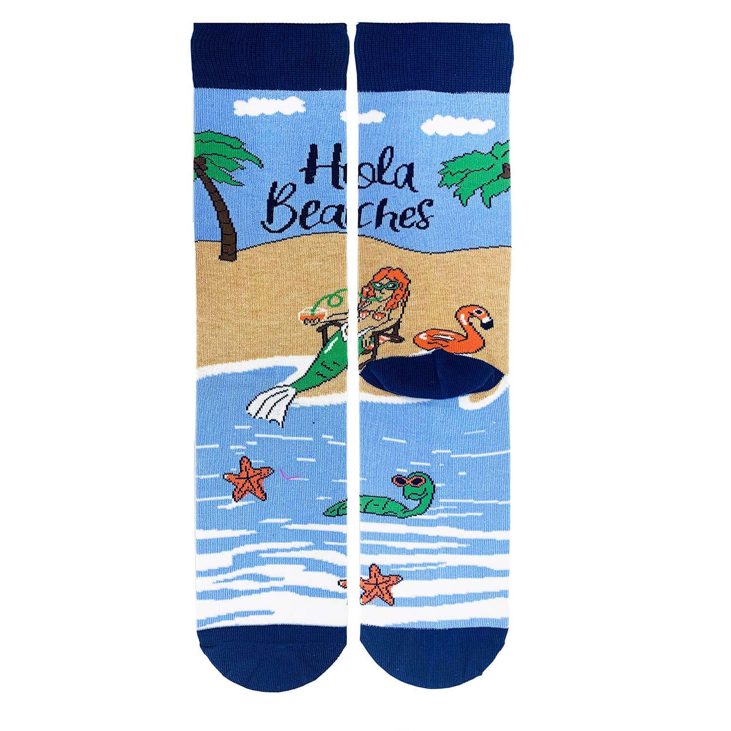 Hola Beaches Socks | Novelty Crew Socks For Mens | Oooh Yeah! Socks