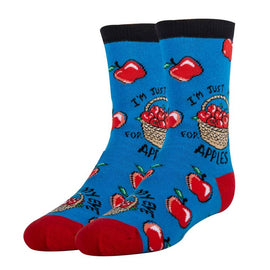 Apple of my Eye Socks  | Funny Crew Socks for Kids