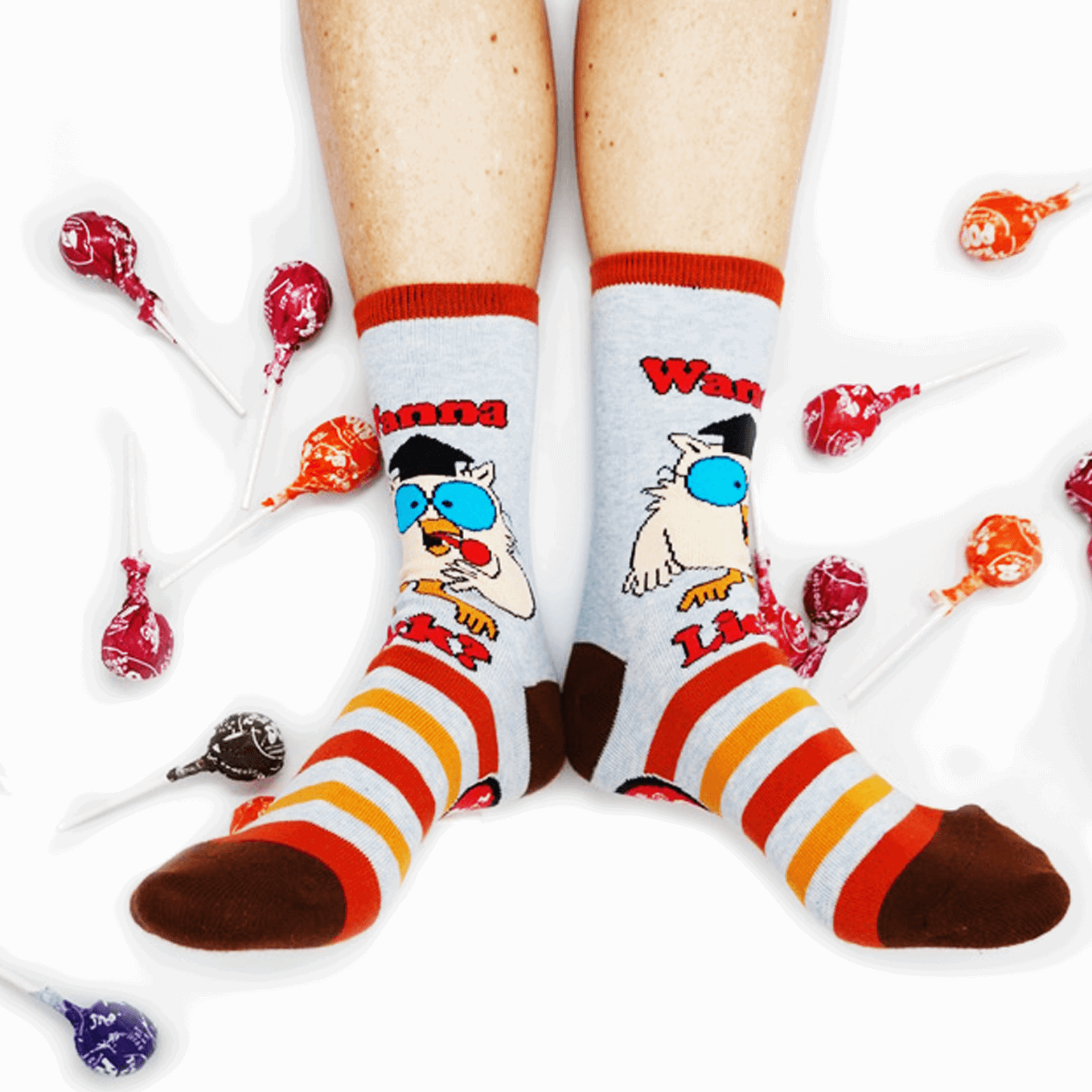 Wanna Lick Socks | Novelty Crew Socks For Mens | Oooh Yeah! Socks