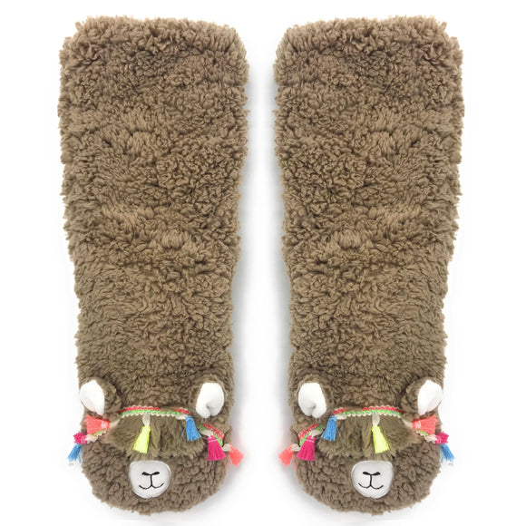 Llama Call You Plush Slippers for Women