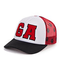 GA dos paw red and black  trucker hat