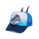 3d pop shark trucker hat
