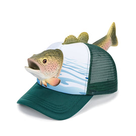 3d pop Rainbow Trout trucker hat