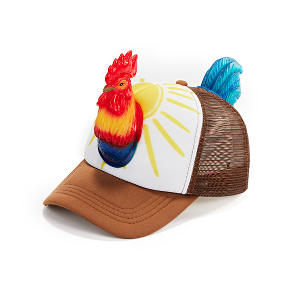 3d pop Rooster trucker hat