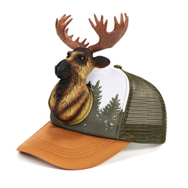 Moose Trucker Hat | Unisex Adjustable Mesh Back Cap