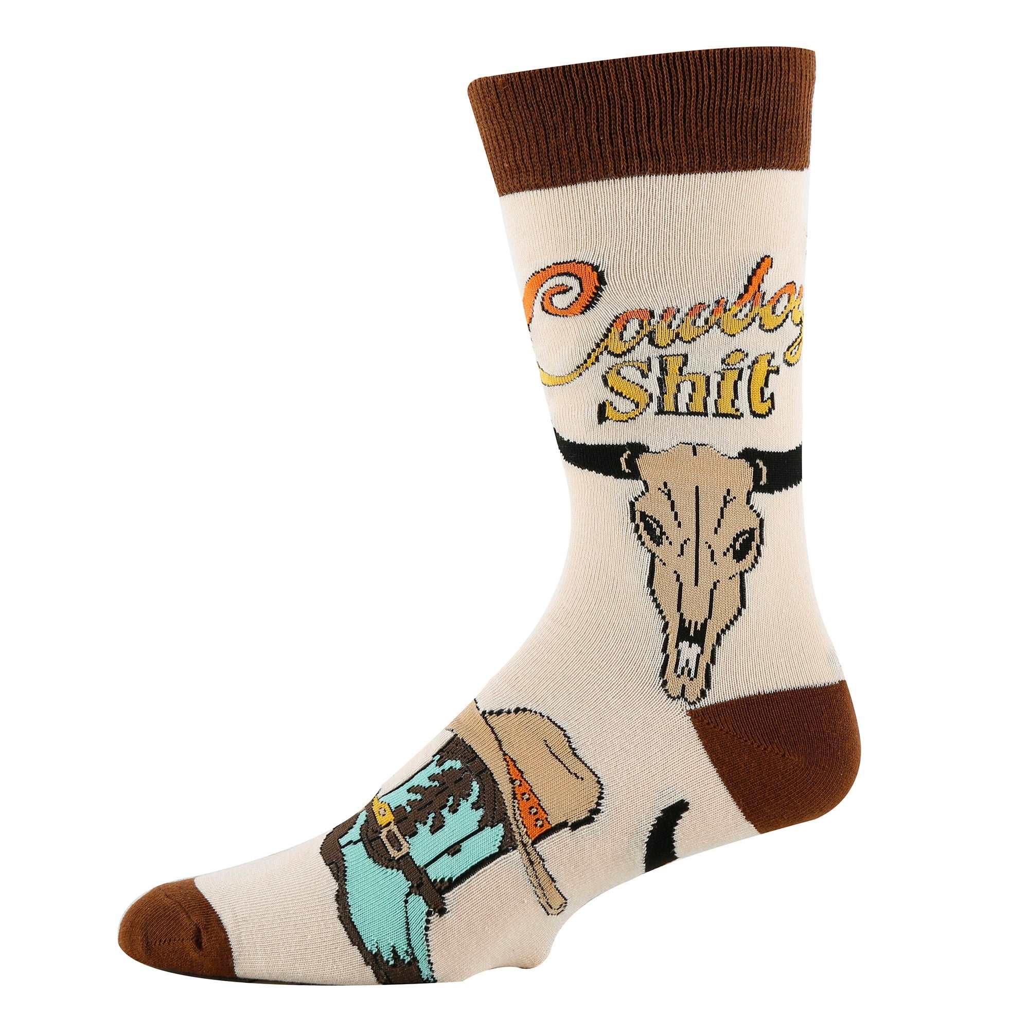 Cowboy Socks | Funny Crew Socks for Men | Oooh Yeah! Socks