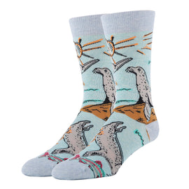Harbor Seal Socks | Funny Crew Socks for Men