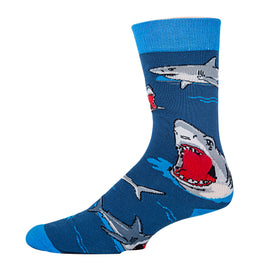 Shark Love - Men's 3D Pop Crew Socks - 0