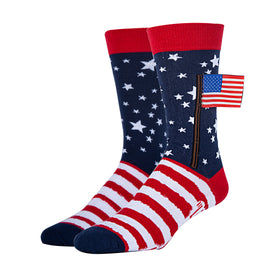 Liberty and Happiness - Men's 3D Pop Crew Socks