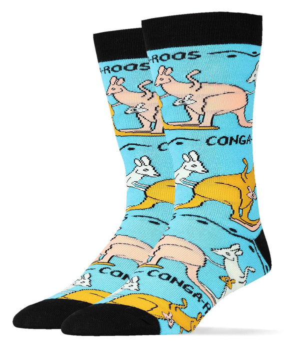 Congaroos Socks | Novelty Crew Socks For Men