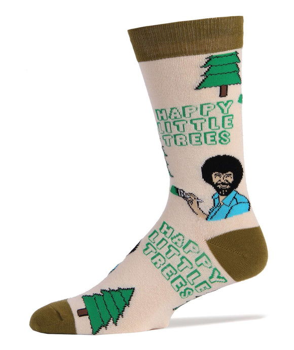 Always Happy Trees Socks | Bob Ross Socks For Men
