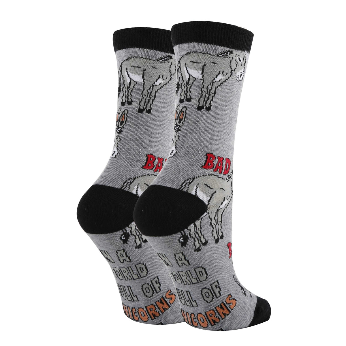 Bad Ass Socks | Funny Donkey Crew Socks for Women | Oooh Yeah! Socks
