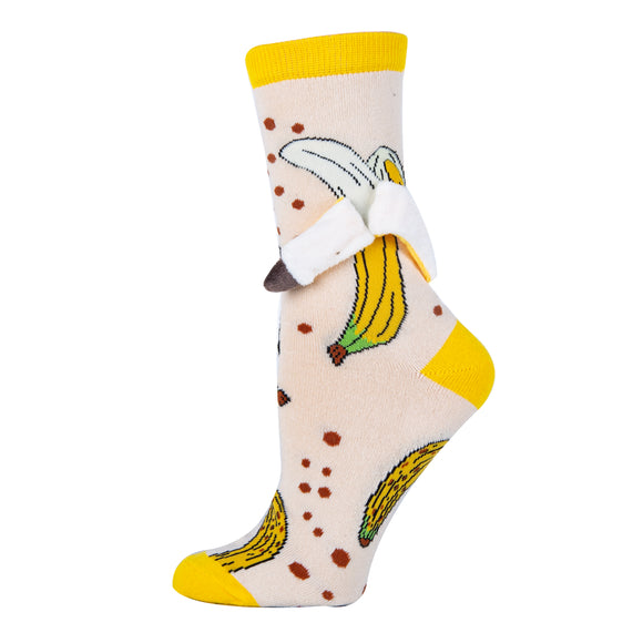 Banana Nana - Women's 3D Pop Crew Socks