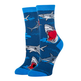 Shark Love - Women's 3D Pop Crew Socks
