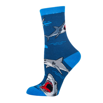 Shark Love - Women's 3D Pop Crew Socks - 0