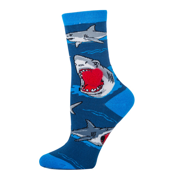 Shark Love - Women's 3D Pop Crew Socks