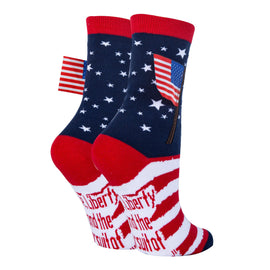 Liberty and Happiness - Women's 3D Pop Crew Socks