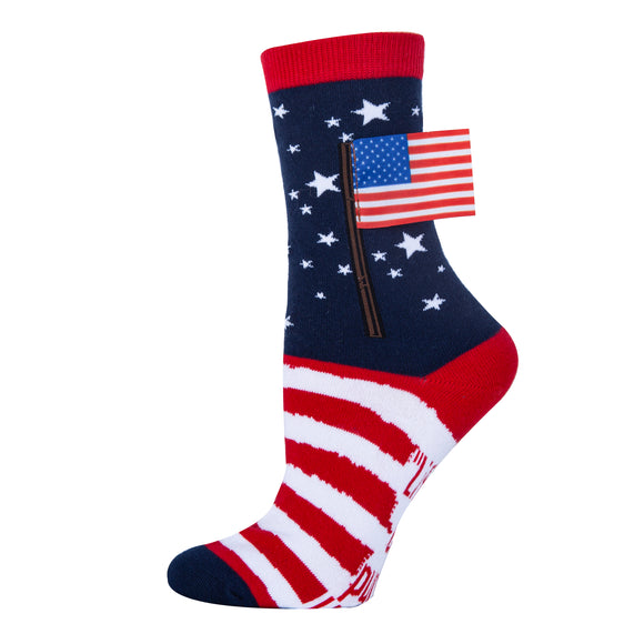 Liberty and Happiness - Women's 3D Pop Crew Socks