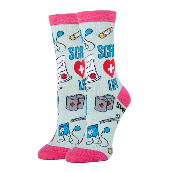 Scrub Life - Women's Crew Socks