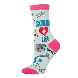Scrub Life - Women's Crew Socks - 0
