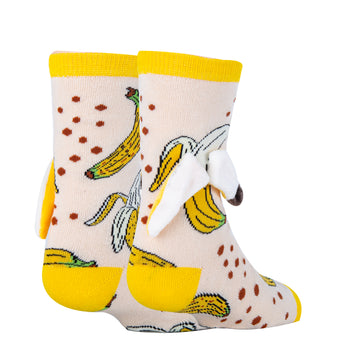 Banana Nana - Kids' 3D Pop Crew Socks - 0