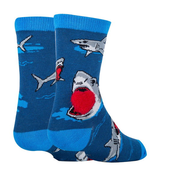 Shark Love - Kids' 3D Pop Crew Socks