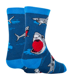 Shark Love - Kids' 3D Pop Crew Socks - 0