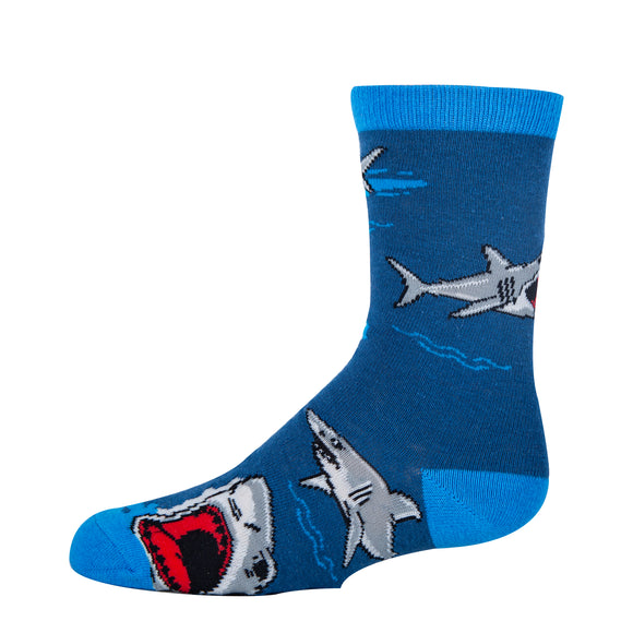 Shark Love - Kids' 3D Pop Crew Socks