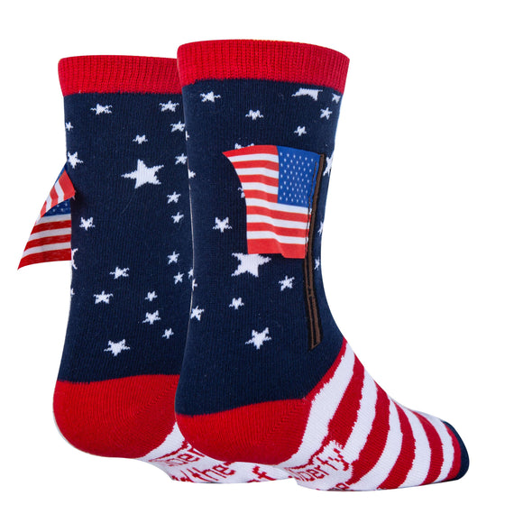 Liberty and Happiness - Kids' 3D Pop Crew Socks