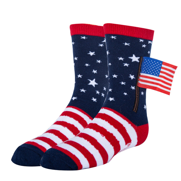 Liberty and Happiness - Kids' 3D Pop Crew Socks