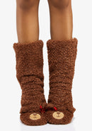 Teddy Bear Plush Slipper Socks-2