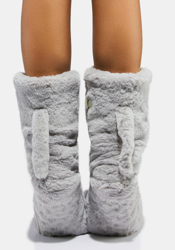 Here Kitty Kitty Slipper Socks