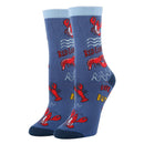 Red Lobstah Socks | Funny Crew Socks for Women