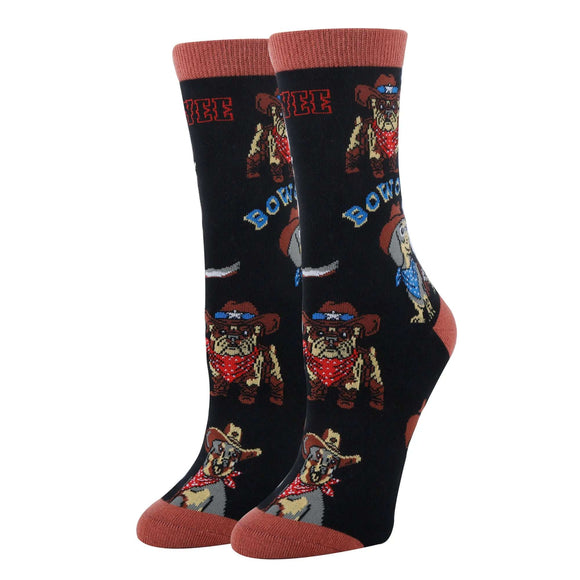 Yee Howl Socks | Funny Crew Socks for Women