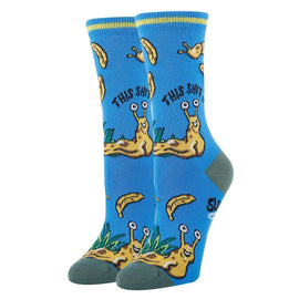 Slug Life Socks | Funny Crew Socks for Women
