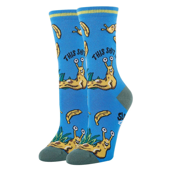 Slug Life Socks | Funny Crew Socks for Women