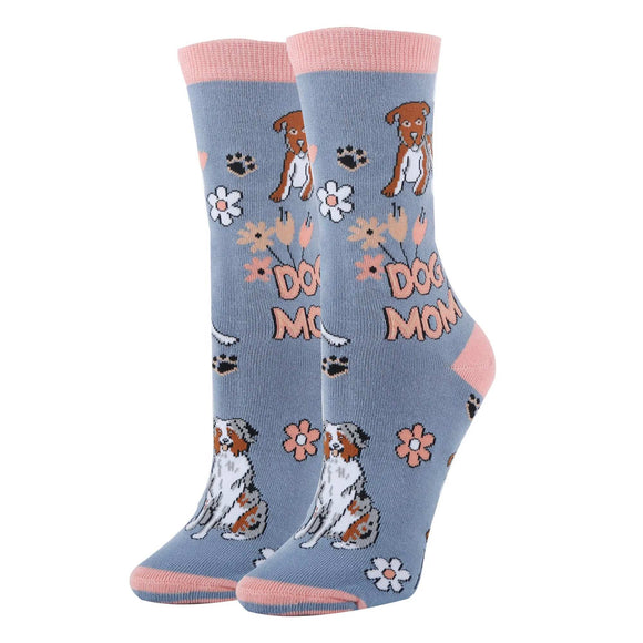 Dog Mom Socks | Funny Crew Socks for Women