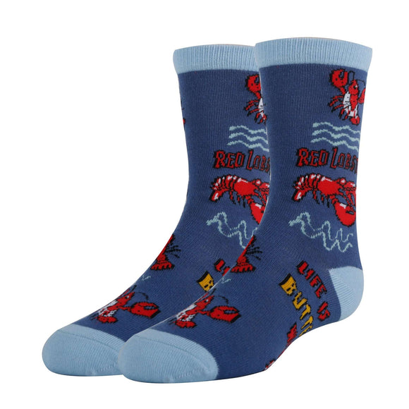 Red Lobstah Socks | Funny Crew Socks for Boys & Girls