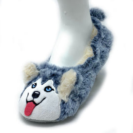 Pantuflas de felpa de husky - 0