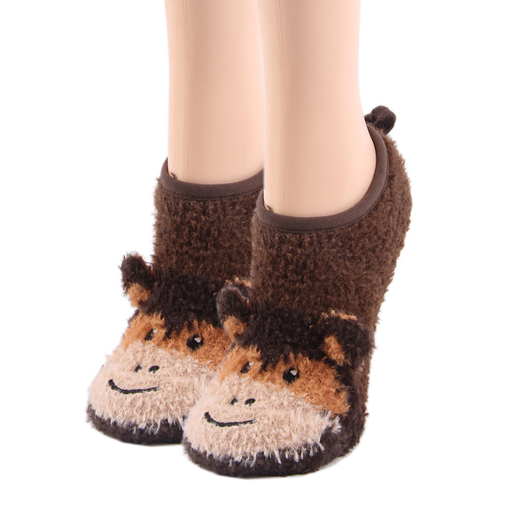 Monkey Around Sock Slippers for Women
