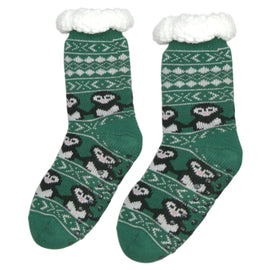 Penguin Dance Sherpa Slipper Socks for Women