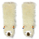 Llama Llama White Plush Slipper Socks for Women
