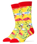 Pink Flamingos Socks | Novelty Crew Socks For Men