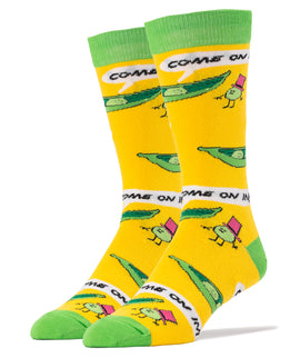 Peas In A Pod Socks | Funny Crew Socks For Men