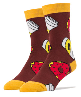 Morning Fix Socks | Novelty Crew Socks For Men