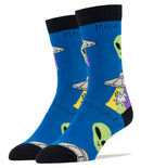 Unicorn Abduction Socks | Funny Crew Socks For Men
