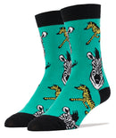 Its Zebras Socks | Animal Crew Socks For Men