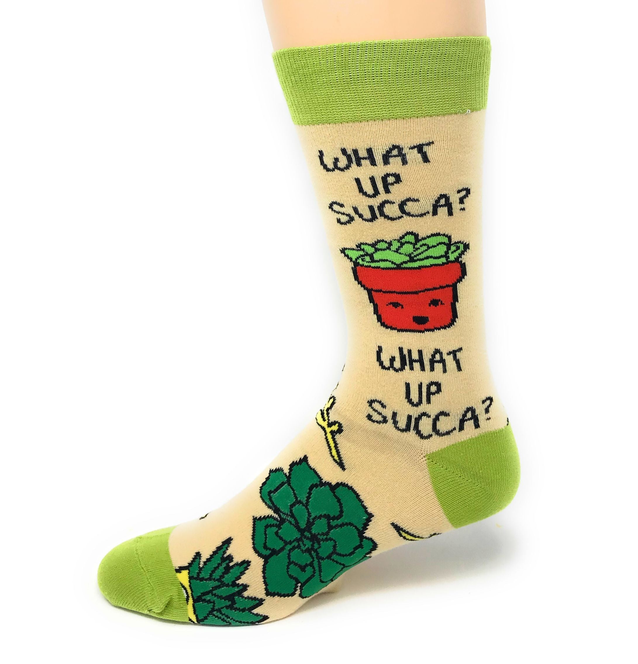 succulent socks What Up Succa Socks