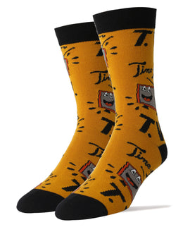 TV Time Socks | Novelty Crew Socks For Men