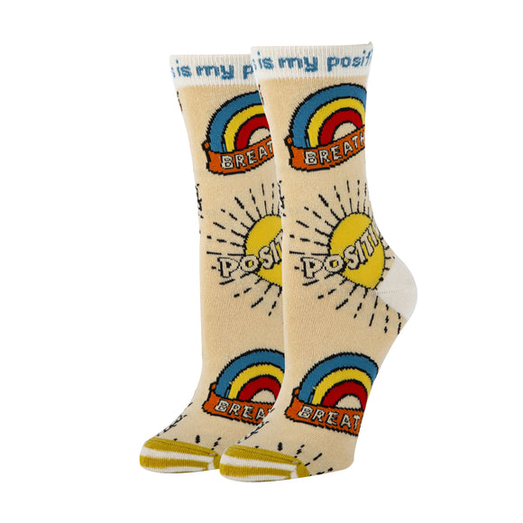 Positive Crew Socks | Novelty Socks For Women